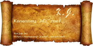 Kenessey József névjegykártya